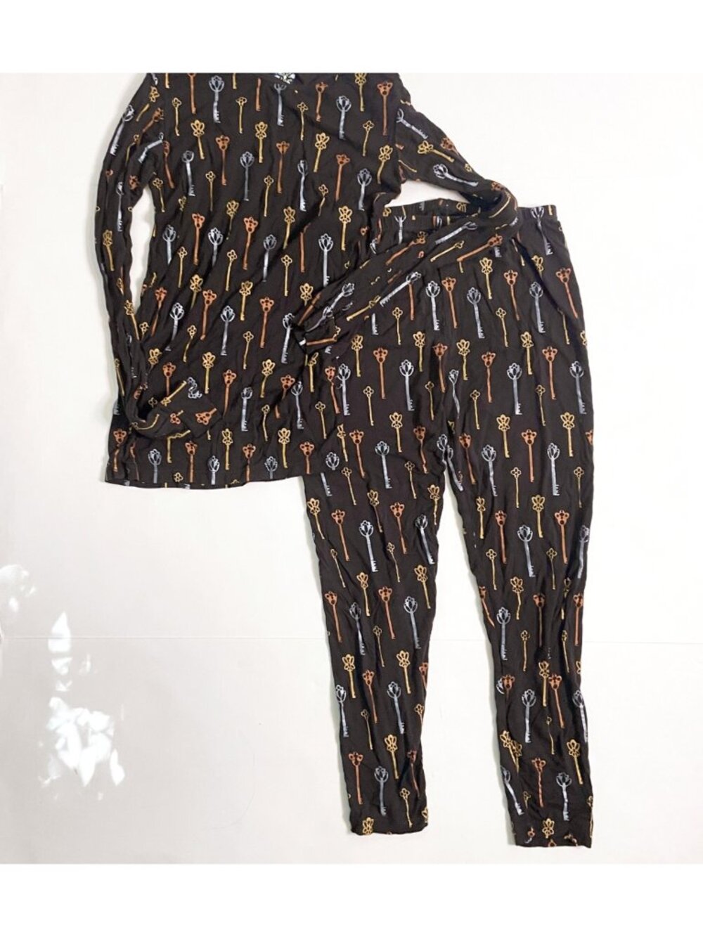 Kickee Pants Metallic Keys Pajama Set, Size 14